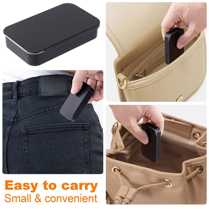 OIIKI 4 PCS Dental Floss Portable Case, Metal Sliding Dental