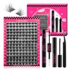 DIY Lash Extension Kit,Cluster lash Extensions Kit, 10-16mm Mix Wispy