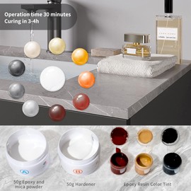 Granite Repair Kit & Marble Repair Kit (Color Match), Quartz Countertop Repair Kit, Granite Epoxy, Corian Repair Kit for Marble Granite Porcelain Quartz Tiles and Stones
