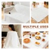Beach Blanket 91x71'' White Picnic Blanket, Decorative Picnic Blanket