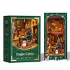 Fifijoy Miniature Book Nook Kit Christmas Book Nooks for Adults,