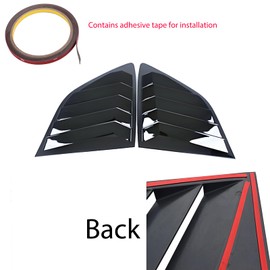 KEALAS for Honda CRV Sport Style Rear Side Window Louvers Air Vent Scoop Shades Cover Trim for Honda CRV 2023 2024 2025-Glossy Black