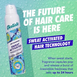 Batiste Dry Shampoo, Sweat Activated with Sweat Absorbing Technology, 5.71 OZ