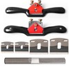 KLMNDUO Adjustable Spokeshave Set 2pcs SpokeShave 4pcs Metal Blade and