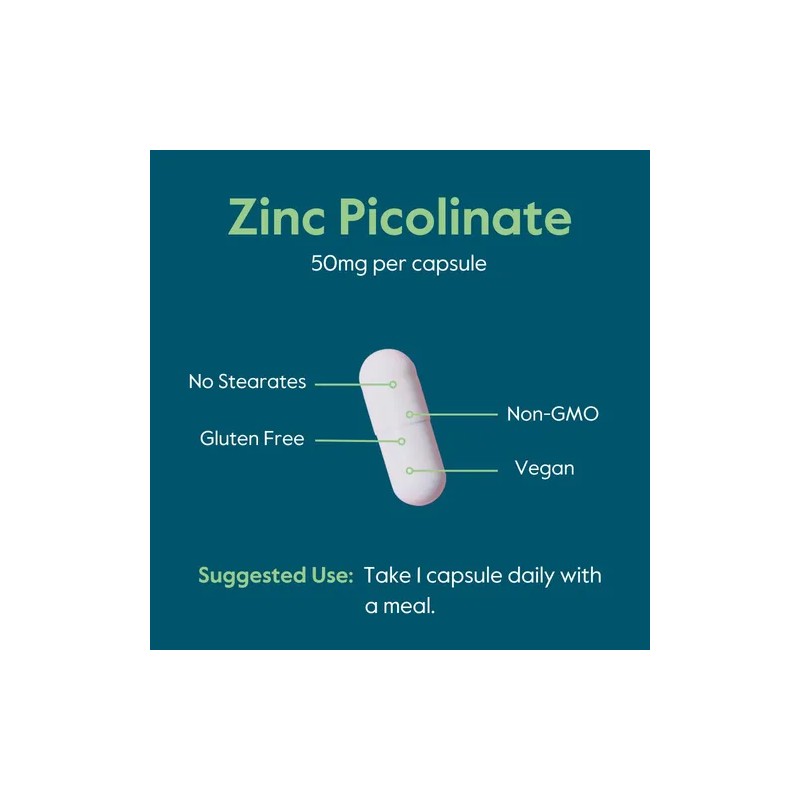 Bestvite Zinc Picolinate 50 Mg 240 Cápsulas Vegetarianas