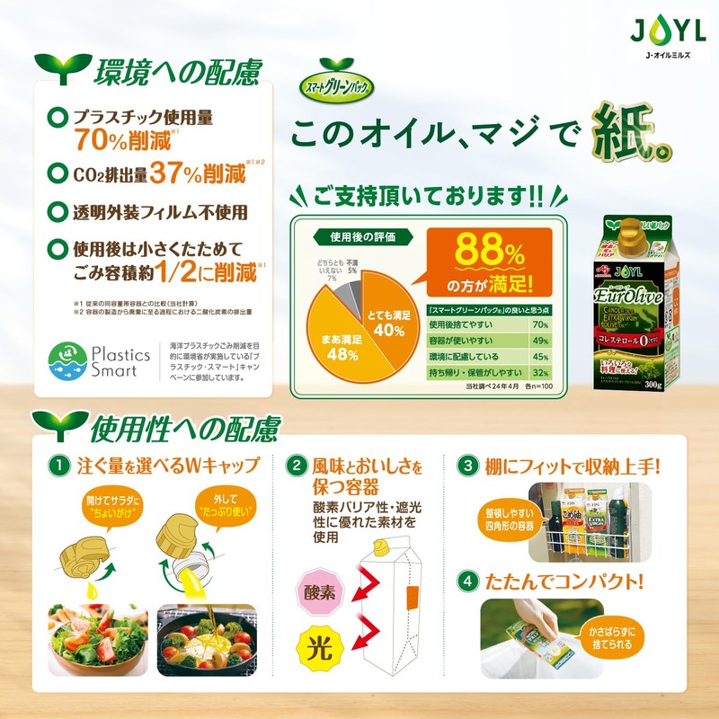 Olive Oil Blend JOYL Euro Olive (Cholesterol 0) Ajinomoto J-Oil