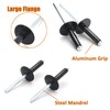 ISPINNER 50pcs 3/16" x 1/2" Large Flange Aluminum Blind Rivets,