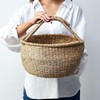 Asia-kobo by ELEMENTS m-vn50584 Basket Seagrass with Handle, Medium Size,