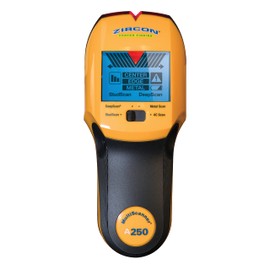 Zircon MultiScanner A250 All-In-One Stud Finder/Metal Detector/Live AC Wire Detection and Scanner,Yellow