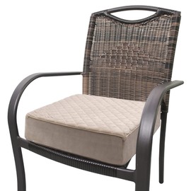 COMFORTANZA Medium-Firm 16"x16"x5" Seat Cushion for Home, Office & Car - Washable Velvety Cover with Waterproof Layer, Removable Strap & Non-Slip Base - Booster Cushion for Adults - Gray