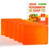 6 PCS Persimmon Soap Bar for for Old People Smell,