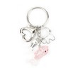MUCOOS Cute Keychain, Pink Dolphin Accessories, Silver Cat Design, Interesting