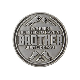 Brothers Coin Bulk Pack of 10, Blessed to Have a Brother Like You, Pocket Keepsake Gifts of Appreciation for Boys & Men, Birthday & Distance Gifts, Tokens of Appreciation for Family
