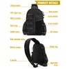 [VIPERADE] CHS1 Crossbody Bag, 1000D Nylon Hiking Backpack, Travel Hiking