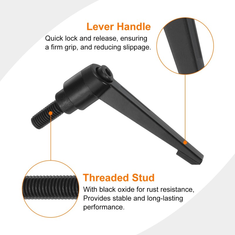 sourcing map M10 x 20mm Adjustable Knobs Handle Male Thread