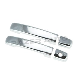 Razer Auto CHROME DOOR HANDLE COVER 2D W/O PASS KEYHOLE for 2005-2013 NISSAN FRONTIER / 2005-2012 NISSAN PATHFINDER / 2005-2013 NISSAN XTERRA