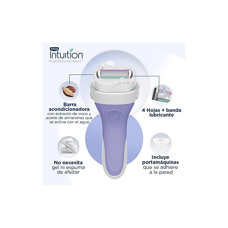 Schick Intuition Máquina de Afeitar para Mujer 4 Hojas 2