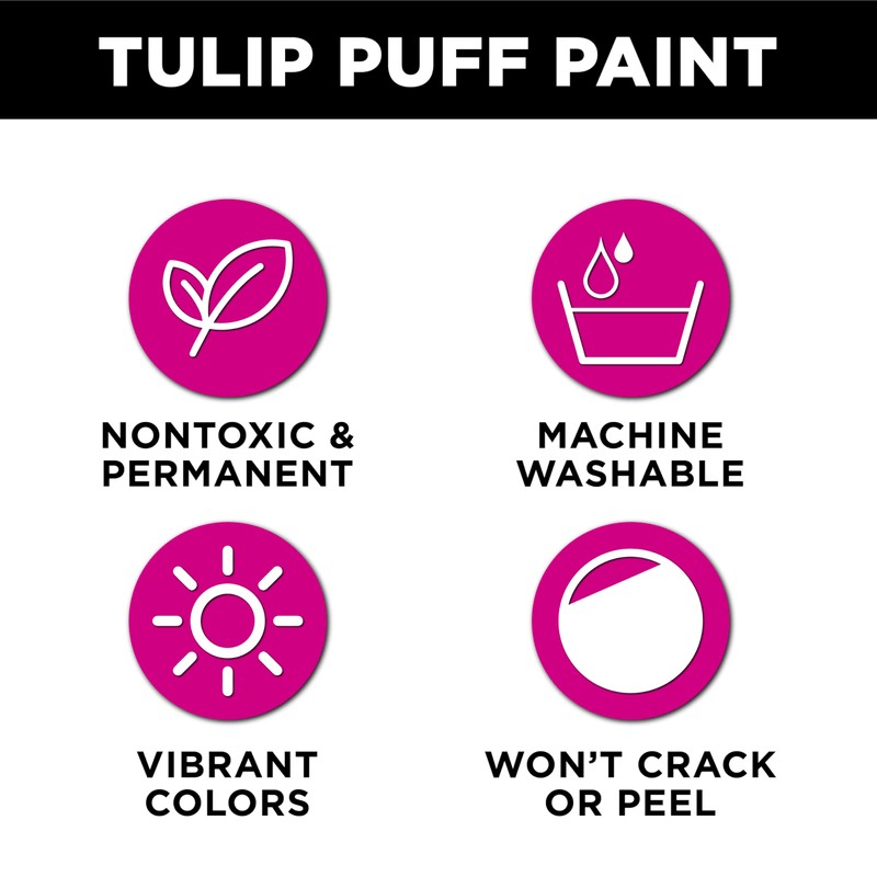 Tulip Puff Fabric Paint Matte Finish , Permanent Craft Paint