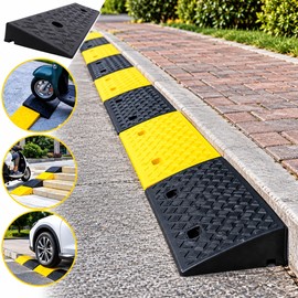 Threshold Ramp for Smooth Access – Non-Slip Plastic Transition Ramp for Cars, Bicycles, Scooters & Wheelchairs