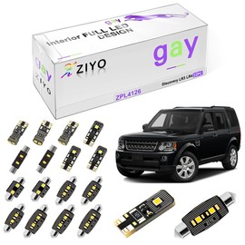 ZIYO ZPL4126 - (22 Bulbs) LED Interior Light Kit Replacement for Land Rover LR3 LR4 Discovery 2005-2016 + License Plate Light Bulbs Package, Xenon White Dome Lights Upgrade Error Free