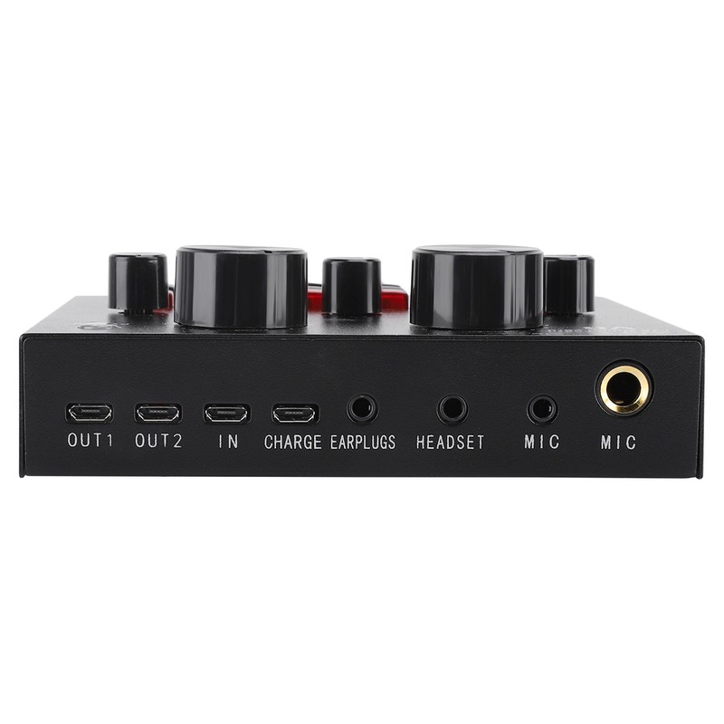 V8 Multifunctional Live Sound Card Intelligent Volume Adjustable Multiple Funny