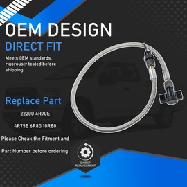 YzusGomumu Aluminium Automatic Transmission Fluid Locking Braided Dipsticks Kit Compatible with 2010-2017 Ford F-150 Truck Replaces 22200 4R70E 4R75E 6R80 10R80 Transmissions