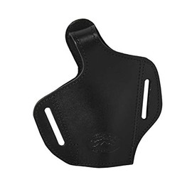 Barsony Black Leather Pancake Holster for 380 and Small 9mm 40 45 (Ruger LC380 3in, Right)