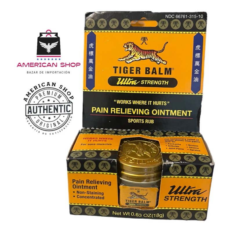 Pomada Contra Dolor Tiger Balm Ultra Strength, Alivia Dolor