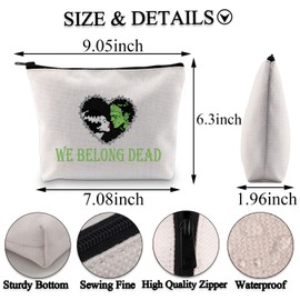 BDPWSS Frankenstein Couple Gift Frankenstein Monster & Bride Gift Monster Horror Movie Inspired Makeup Bag For Couple (We belong bag)
