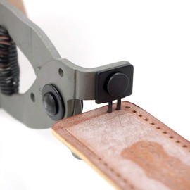 Hole Punch for Leather, Leather Hole Punch, Chisel, Punch Pliers, Stitching Chisel Set, Craft Hand Hole Punch for Leather Strap Saddle (2 Prong)