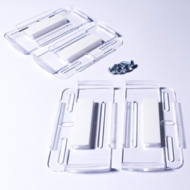 Frameless Number Plate Holder Suitable for 2 Number Plates in Germany (Transparent)