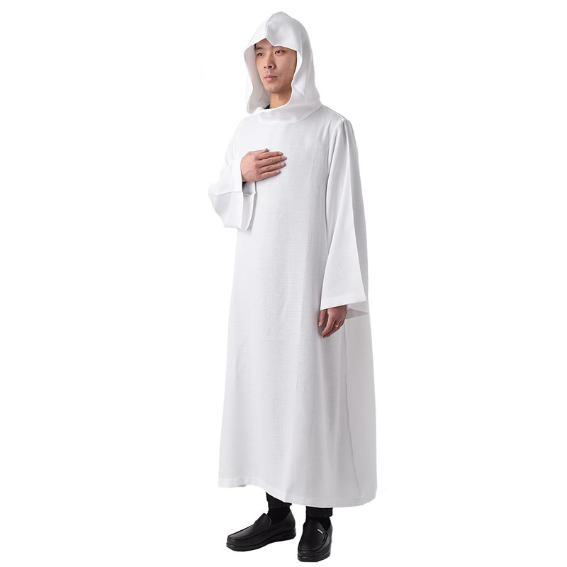 BLESSUME Priest Clergy Alb Pleats Front Wrap Alb Vestments with