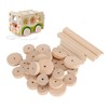 Unfinished Wood Wheels DIY Polished Round Wheel Wooden Pieces for