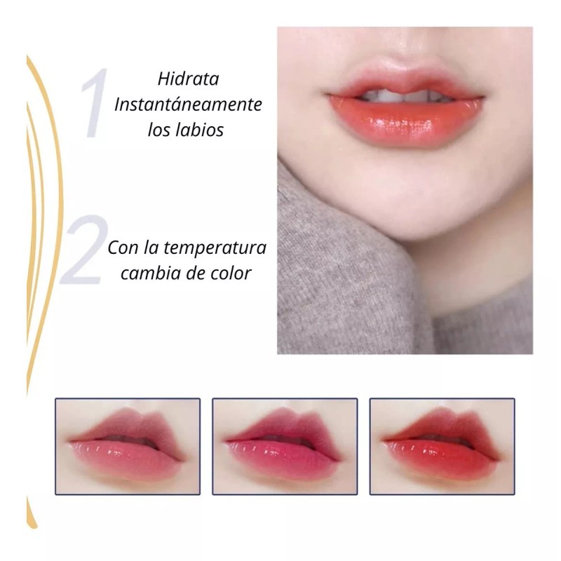 Mafab Labial 24k Cambia Color Con Temperatura 1pz Hidratante Full