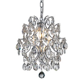 Bestier Modern Pendant Chandelier Crystal Raindrop Lighting Ceiling Light Fixture Lamp for Dining Room Bathroom Bedroom Livingroom entryway 1 E26 Bulbs Required D13 in x H16 in