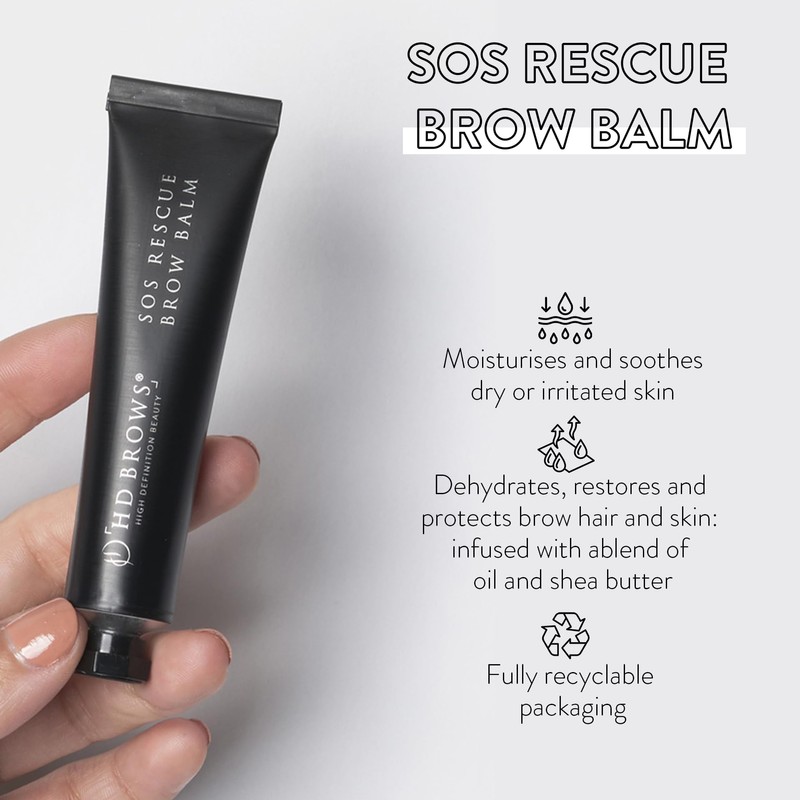 HD BROWS SOS Rescue Brow Balm, Multi-Purpose Care Balm, Infused