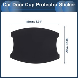 INFINAUTO Car Door Handle Scratch Protector, 68x85mm Car Door Handle Protective Film Black, 4 Pcs