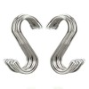 Evob 20 Pack 3.4" S Shaped Hooks Stainless Steel Metal