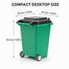 4-Pack Mini Wheelie Trash Bin Pen Holders for Office Desk