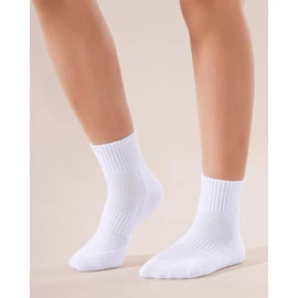 BOOPH 6 pares de calcetines acolchados para niños y niñas, calcetines atléticos para tobillo de 4 a 14 años, Blanco, 7-10 Años