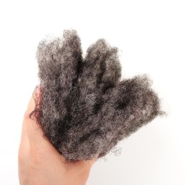 Orientfashion Afro Human Hair Loose Crochet Hair Extensions Afro Dreadlocks Hair Balls Salt Pepper Color 1oz/Pack