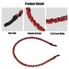VOCOSTE Hair Hoop Women Headband Headband Rhinestone 0.6cm Width 1pcs