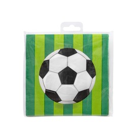PD-Party 7110007 Happy Party Napkins | Special Theme | Table Decoration - Football, Multicoloured, 16 cm Length x 16 cm Width x 0.1 cm Height