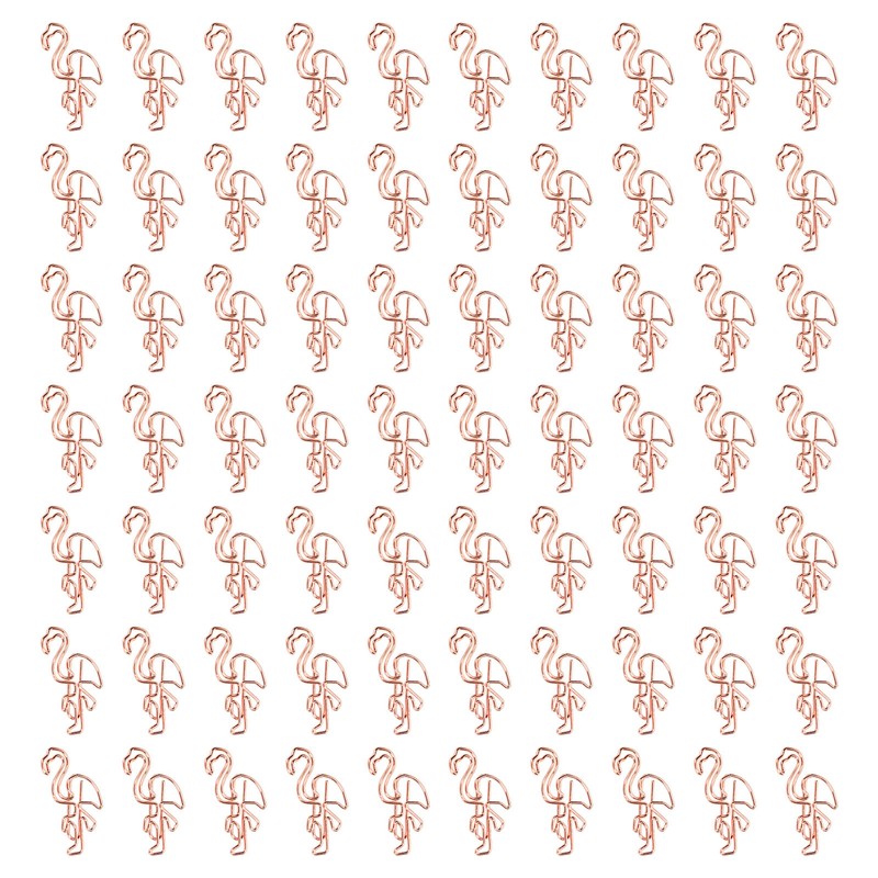 100pcs Flamingo Paper Clip Cute Animal Shape File Note Page