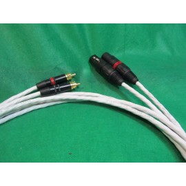 DC Custom Cable 15 FT PURE SILVER PLATED MIL-SPEC RCA TO BALANCED XLR FEMALE INTERCONNECT CABLE.