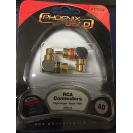 Phoenix Gold Right Angle RCA Connectors Pair Platinum Series