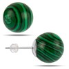 VDKIDKT Natural Green& Black Stripe Agate Earrings for Women, Gemstone