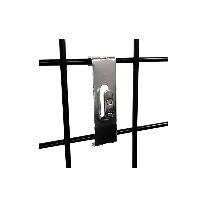 Gridwall Utility Notch Hook, Picture Hanger for Grid Panels, Chrome,