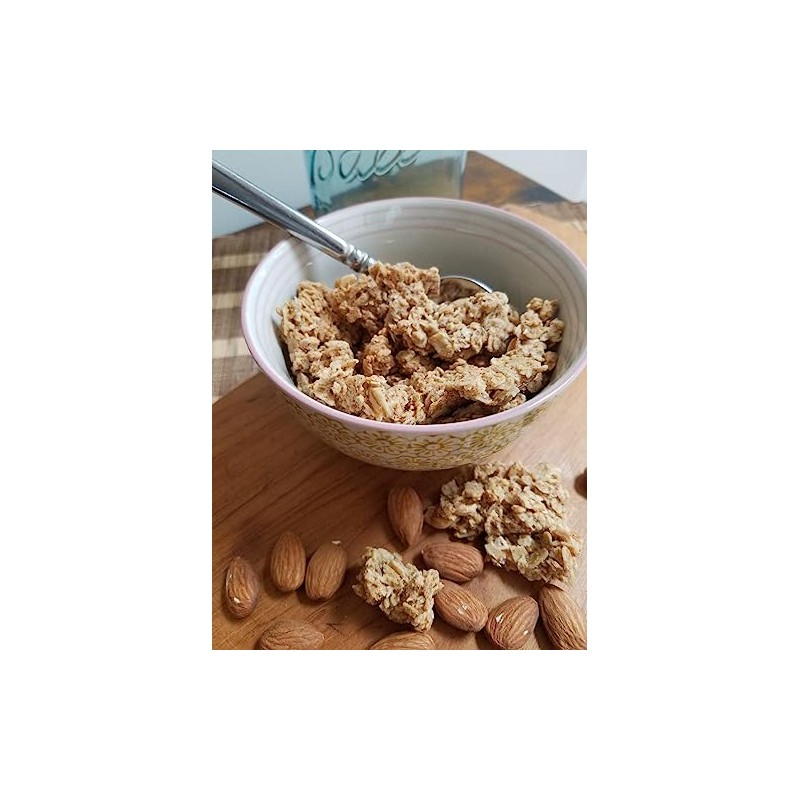 Reduced Sugar Almond Butter Chunk Granola
