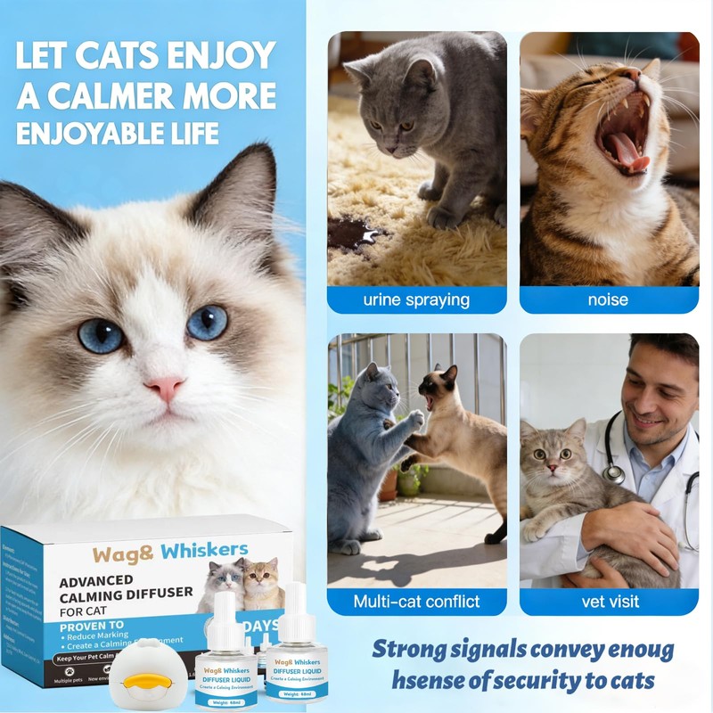 Cat Pheromones Calming Diffuser, Pheromone Diffuser to Calm Cats, Cat